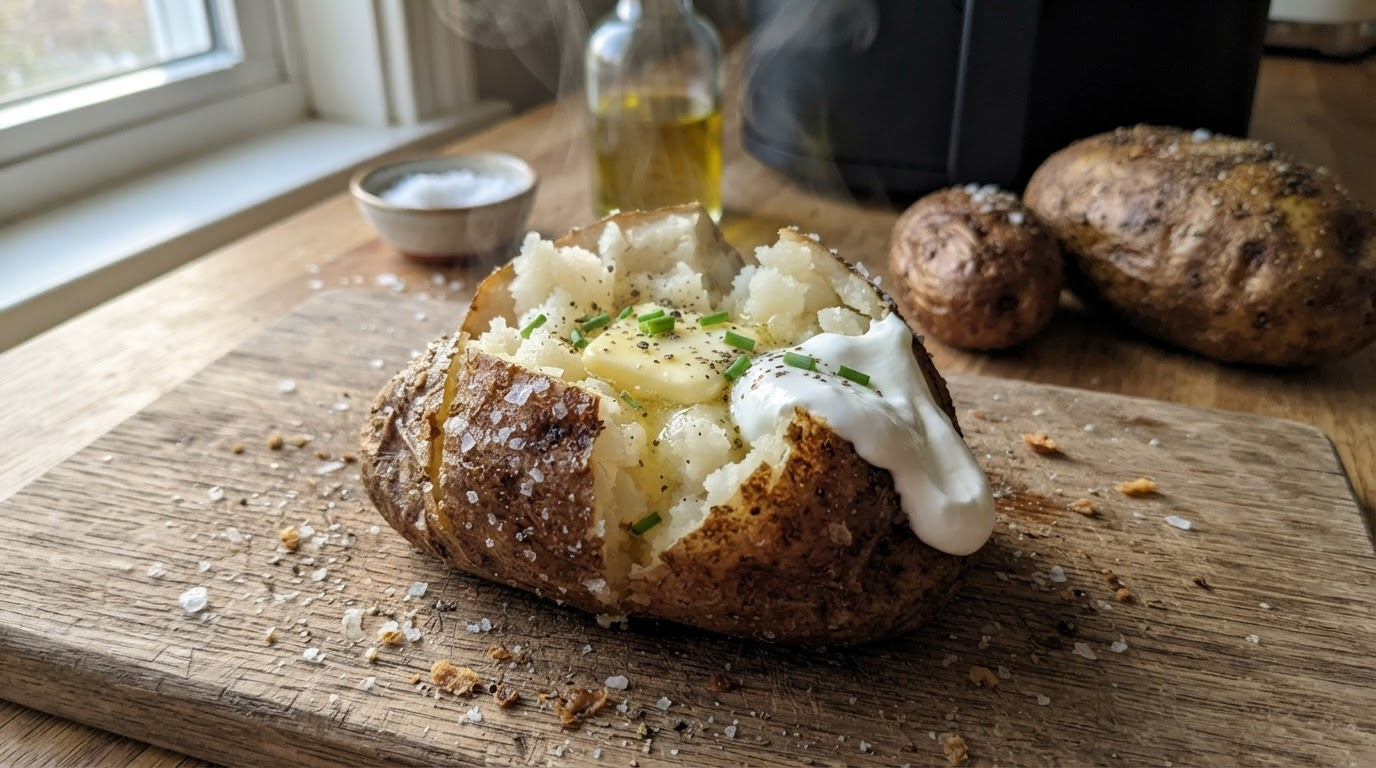 Crispy Air Fryer Baked Potatoes Ready in 40 Minutes